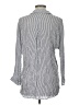 Zara Stripes Gray Long Sleeve Blouse Size L - photo 2