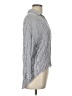 Zara Stripes Gray Long Sleeve Blouse Size L - photo 4