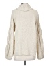 Seven7 100% Polyester Ivory Turtleneck Sweater Size S - photo 2