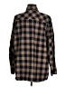 Zara 100% Baumwolle Plaid Brown Long Sleeve Button-Down Shirt Size M - photo 2