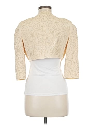 Carmen Marc Valvo Silk Cardigan (view 2)