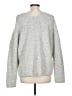 Ann Taylor Chevron-herringbone Silver Gray Pullover Sweater Size L - photo 2