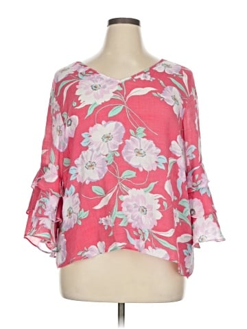 Sharagano 3/4 Sleeve Blouse (view 1)