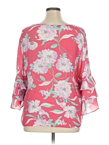 Sharagano 3/4 Sleeve Blouse (view 2)