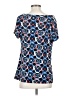 George Blue Short Sleeve Blouse Size S - photo 2