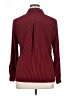 Studio Works Stripes Burgundy Long Sleeve Blouse Size XL - photo 2