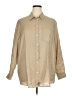 Gap 100% Linen Solid Tan Long Sleeve Button-Down Shirt Size XL - photo 1