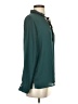 Lulus 100% Polyester Teal Long Sleeve Blouse Size XS - photo 4