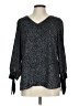Fortune + Ivy 100% Polyester Gray 3/4 Sleeve Blouse Size L - photo 1