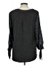 Fortune + Ivy 100% Polyester Gray 3/4 Sleeve Blouse Size L - photo 2