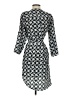 Collective Concepts 100% Polyester Print Black Casual Dress Size S - photo 2