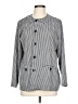 Norm Thompson Houndstooth Silver Long Sleeve Blouse Size L - photo 1