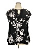 Daniel Rainn 100% Polyester Black Short Sleeve Blouse Size 2X - photo 1