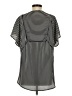 Xhilaration Stripes Black Short Sleeve Blouse Size S - photo 2