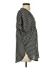 Xhilaration Stripes Black Short Sleeve Blouse Size S - photo 4