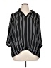 Zenobia 100% Polyester Stripes Black 3/4 Sleeve Blouse Size XL - photo 1