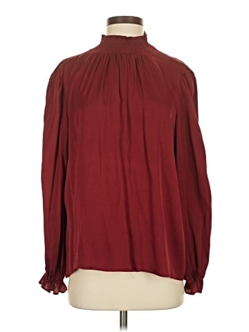 Tucker Long Sleeve Silk Top (view 1)
