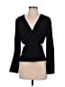 Intermix 100% Polyester Black Long Sleeve Blouse Size 4 - photo 1
