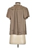 Gap 100% Polyester Tan Short Sleeve Blouse Size XS - photo 2
