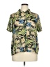 Creative Design Works 100% Polyester Tropical Green Short Sleeve Blouse Size XL - photo 1