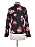 Unbranded 100% Polyester Floral Black Long Sleeve Blouse Size M - photo 2