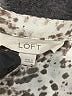 Ann Taylor LOFT 100% Polyester Animal Print Ivory Long Sleeve Blouse Size L - photo 7