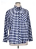 Blue Mountain 100% Cotton Checkered-gingham Blue Long Sleeve Button-Down Shirt Size XL - photo 1