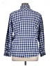 Blue Mountain 100% Cotton Checkered-gingham Blue Long Sleeve Button-Down Shirt Size XL - photo 2
