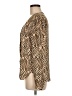 Veronica M. 100% Polyester Animal Print Tan Long Sleeve Blouse Size M - photo 5