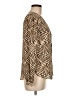 Veronica M. 100% Polyester Animal Print Tan Long Sleeve Blouse Size M - photo 4