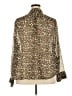 Lands' End 100% Polyester Animal Print Brown Long Sleeve Blouse Size 3X - photo 2