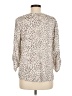 Lush 100% Rayon Animal Print Silver 3/4 Sleeve Blouse Size M - photo 2