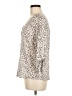Lush 100% Rayon Animal Print Silver 3/4 Sleeve Blouse Size M - photo 5