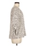 Lush 100% Rayon Animal Print Silver 3/4 Sleeve Blouse Size M - photo 4