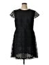 H&M 100% Polyester Black Blue Cocktail Dress Size XL - photo 1