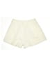 Shein 100% Polyester Solid Ivory Shorts Size 4 - photo 1