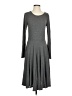 Aime Solid Gray Casual Dress Size M - photo 1