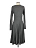 Aime Solid Gray Casual Dress Size M - photo 2