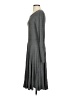 Aime Solid Gray Casual Dress Size M - photo 5