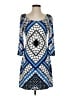 Jessica Simpson Graphic Blue Casual Dress Size 4 - photo 1