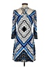 Jessica Simpson Graphic Blue Casual Dress Size 4 - photo 2