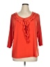 Rafaella Studio Orange 3/4 Sleeve Blouse Size 1X - photo 1