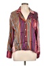 Parade 100% Rayon Stripes Orange Long Sleeve Blouse Size L - photo 1