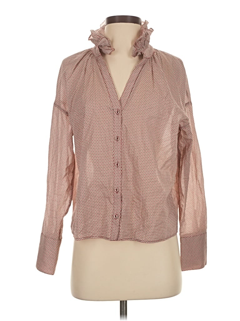 Pre-owned Sundays Long Sleeve Blouse In Brown