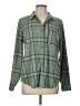 Maurices Plaid Green Long Sleeve Blouse Size L - photo 1