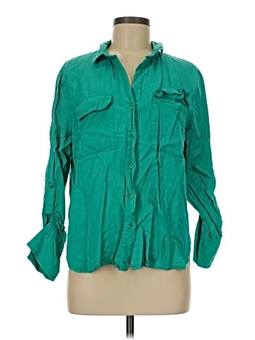 Velvet Heart 3/4 Sleeve Button-Down Shirt (view 1)