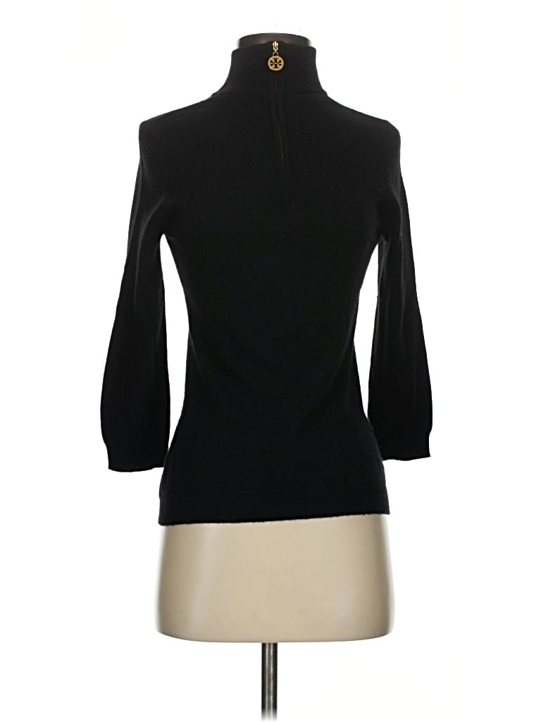 Pre-owned Tory Burch Cashmere Pullover Sweater In Black