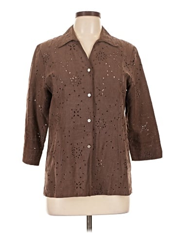 Charter Club 3/4 Sleeve Button-Down Shirt (view 1)