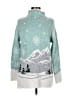 Cupcakes & Cashmere Print Teal Pullover Sweater Size M - photo 1
