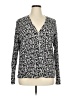 Croft & Barrow Animal Print Black Cardigan Size XL - photo 1
